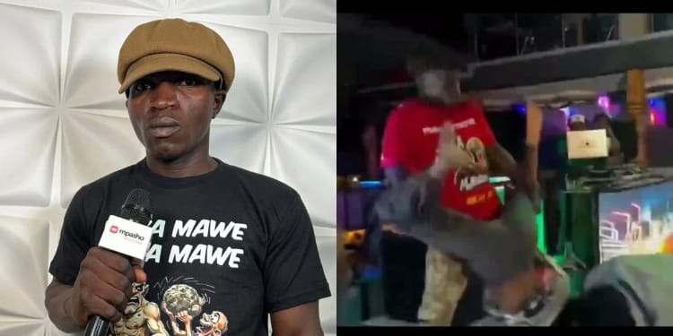 A photo collage of Mbavu Destroyer during an interview and a clip of him dancing with women. PHOTO/ Courtesy.