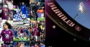 A photo collage of Burnley Football Club stadium and players. PHOTO/Burnley FB.