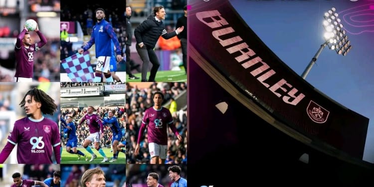 A photo collage of Burnley Football Club stadium and players. PHOTO/Burnley FB.