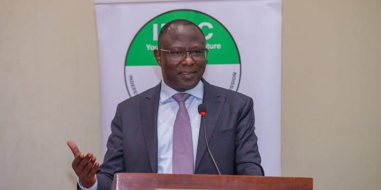IEBC Chairperson Erastus Edung Ethekon presiding over an internal validation workshop of the Strategic Plan 2024-2029 at Sawela Lodges in Naivasha on August 29, 2025. PHOTO/IEBC X.