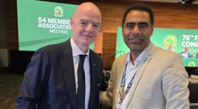 Football Kenya Federation (FKF) President Hussein Mohammed met with FIFA President Gianni Infantino during the 76th FIFA Congress in Vancouver, Canada, in 2026.