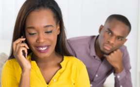 A picture of a woman and her Husband