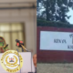 A photo collage of IG Douglas Kanja and National Police College, Main Campus in Kiganjo. PHOTO/NPS.