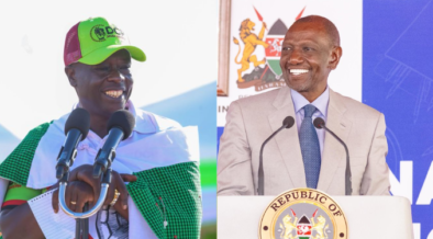 A photo collage of President William Ruto and DCP Party leader Rigathi Gachagua. PHOTO/PCS/Gachagua X.