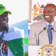 A photo collage of President William Ruto and DCP Party leader Rigathi Gachagua. PHOTO/PCS/Gachagua X.