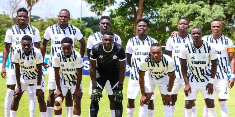 Sofapaka FC line-up against Mathare United at the Kasarani Annex on May 2,2026 PHOTO/KPL