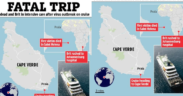 An illustration of how the cruise ship incident occurred PHOTO/The Sun