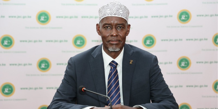 The newly appointed judge of the Supreme Court Justice Mohamed Warsame. PHOTO/ JSC