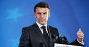 President of France Emmanuel Macron in a past address in France. PHOTO/ File