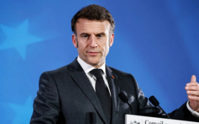 President of France Emmanuel Macron in a past address in France. PHOTO/ File