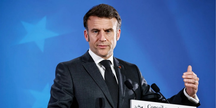 President of France Emmanuel Macron in a past address in France. PHOTO/ File