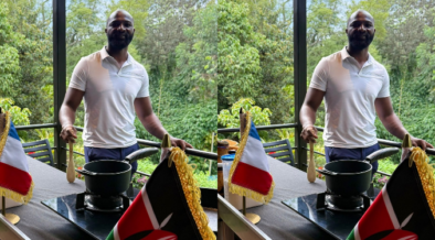 Ombachi ,The Roaming Chef hinting at a cooking collaboration with the French Govt PHOTO/Ombachi