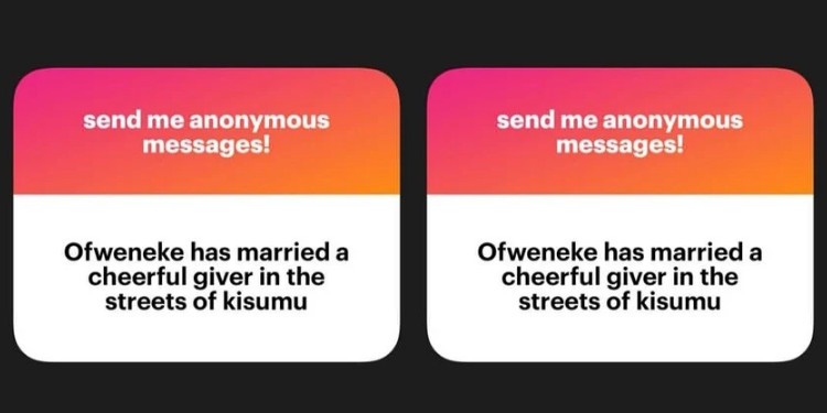 Anonymous messages sent to a blogger on Instagram PHOTO/Daily Post 