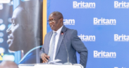 Chief Guest James Muriithi, CEO of Savannah Mabati Ltd, addresses SMEs during the Britam Biashara Network forum at the Eton Hotel, Thika, on May 13, 2026.