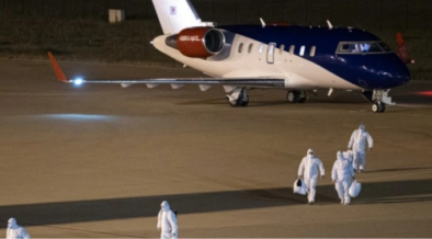 Passengers from the hantavirus-stricken cruise ship MV Hondius arrive at Eindhoven Airport on May 12, 2026, after being evacuated from Tenerife on chartered flights organized by the Dutch government PHOTO/Citizen