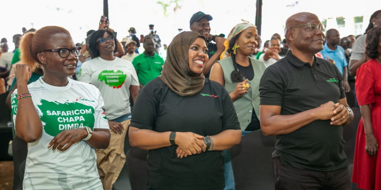 From left: Zizwe Awour, Director of Brand and Marketing at Safaricom, Fawzia Ali Kimanthi, Chief Consumer Business Officer, Safaricom and Joseph Ogutu, Chairman, Safaricom Foundation during the launch of Capture the Good Challenge on May 12,2026 in Nairobi
