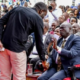 Democracy for Citizens Party (DCP) leader Rigathi Gachagua greets Nairobi Senator Edwin Sifuna in Kieni, Nyeri County on May 14, 2026. Photo/Pauline Njoroge