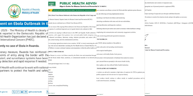 Nigeria, Rwanda Issue Directives After WHO Declares Ebola Global Health Emergency PHOTO/Collage/Rwanda/Nigeria