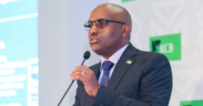 KCB Group Plc Chief Executive Officer Paul Russo speaking during the release of the group's first quarter financial statement at the Nairobi Securities Exchange. PHOTO/ File