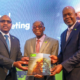 KCB Group Plc CEO Paul Russo and The Groups chairman Joseph Kinyua at the Nairobi Securities Exchange. PHOTO/ File