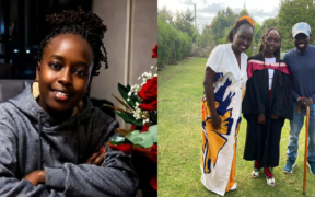 Sheila Chebii with her family before leaving for Australia PHOTO/The Oligarch