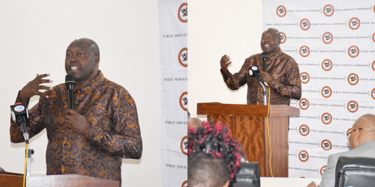 PSC Chairperson Francis Meja warned against mistreating interns during a capacity building workshop in Naivasha on May 25,2026 PHOTO/PSC