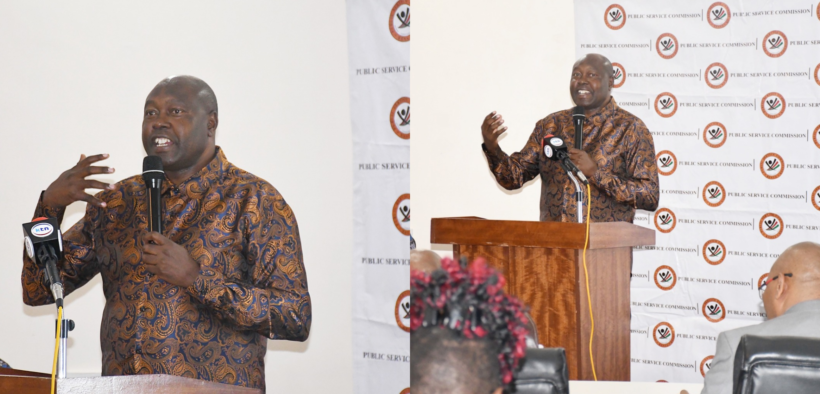 PSC Chairperson Francis Meja warned against mistreating interns during a capacity building workshop in Naivasha on May 25,2026 PHOTO/PSC