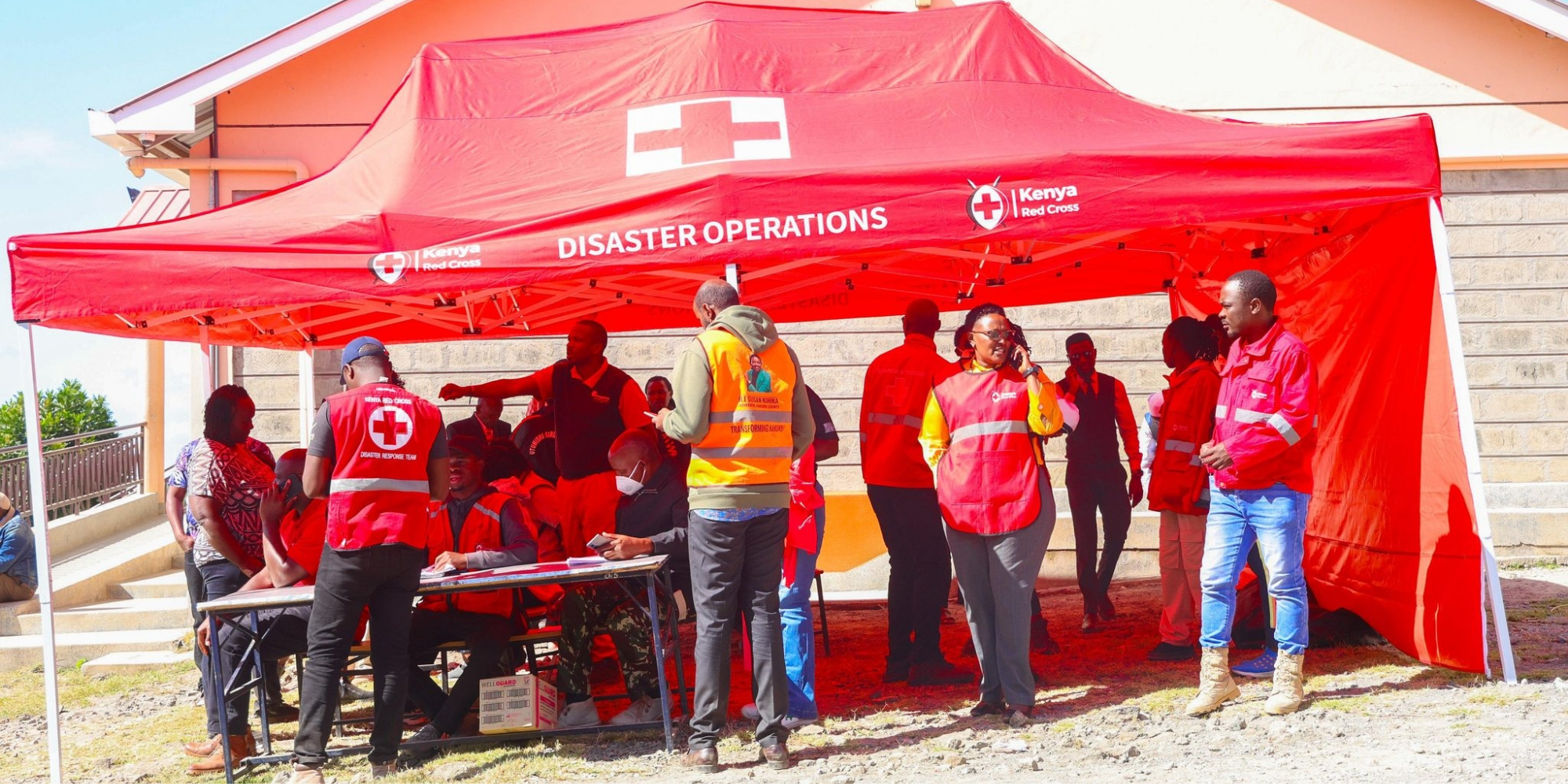 A rescue and support centre tent set-up by Kenya Red Cross. PHOTO/ NPS 
