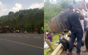 A bus ferrying passengers has overturned at Kapmakaa, Chepsir in Kericho County, leaving several people with injuries.