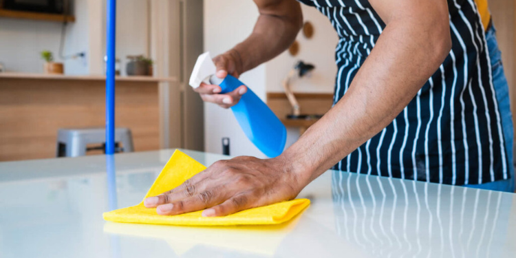 A person Cleaning