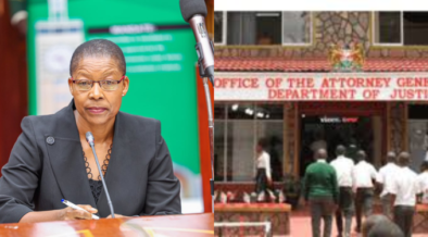 A photo collage of AG Dorcas Agik and the Office of the Attorney General. PHOTO/Courtesy.