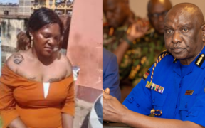 A photo collage of IG Douglas Kanja and the woman who was attacked in Mwiki. PHOTO/NPS.