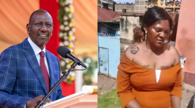 A photo collage of President William Ruto and Rachel Wandeto. PHOTOPCSCourtesy.