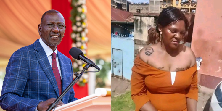 A photo collage of President William Ruto and Rachel Wandeto. PHOTOPCSCourtesy.