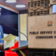 A photo collage of Treasury CS John Mbadi and PSC House in Nairobi.