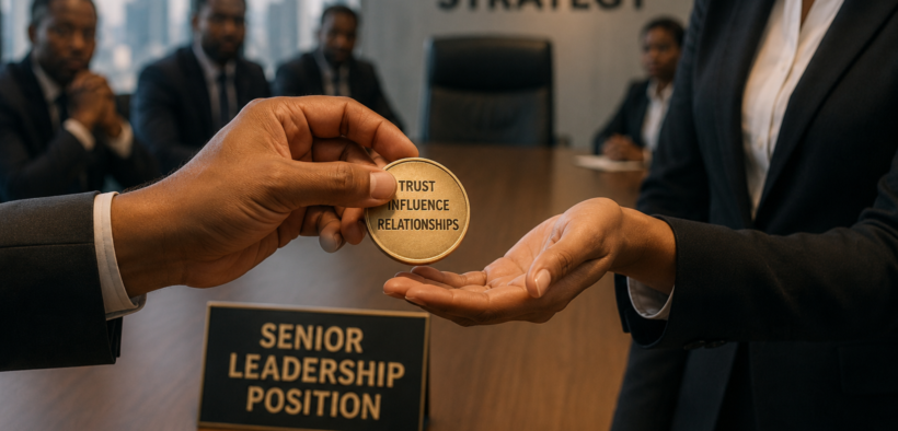 A photo illustrating some of the things needed to get senior leadership positions in Kenya.