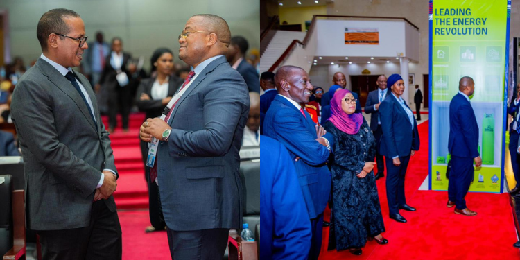 Amsons Group MD Edha Nahdi describes Tanzania’s capital fuse with Kenya’s industrial spirit as a potent transformative ingredient for regional economic growth during Tanzania-Kenya Business Forum attended by Presidents Samia Suluhu and William Ruto in Dar es Salaam. PHOTO/Amsons Group