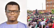 A photo collage of Dr. Luchetu Likaka and a crowd during a past DCP Party rally. PHOTO/FILE/Gachagua X.