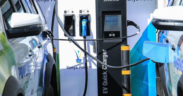 A vehicle is being recharged. Photo/ Kenya Power