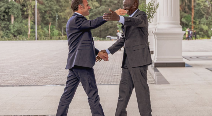 French President Emmanuel Macron has arrived at State House, Nairobi, for the Africa Forward Summit and was welcomed by President William Ruto.