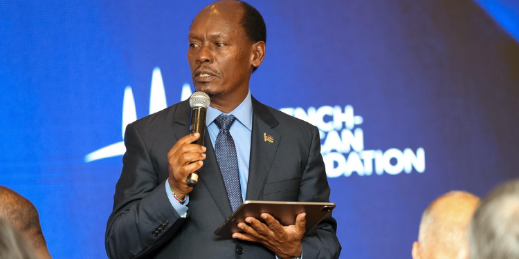 ICT CS William Kabogo speaking during the Africa Forward Private CEOs Luncheon co-hosted by Ecobank and the French-African Foundation on May 11, 2026. PHOTO/Kabogo X.