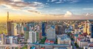 Aerial view of Nairobi downtown Kenya. PHOTO/ Africa France Summit