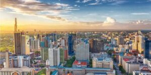 Aerial view of Nairobi downtown Kenya. PHOTO/ Africa France Summit
