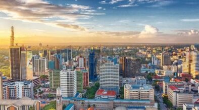 Aerial view of Nairobi downtown Kenya. PHOTO/ Africa France Summit
