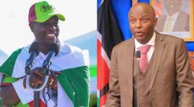 A photo collage of DCP Party leader Rigathi Gachagua and Murang'a Governor Irungu Kang'ata. PHOTO/ Gachagua X/ Murang'a County