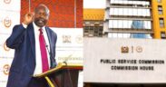 PSC Chairperson Francis Meja and the Commission's headquarters in Nairobi. PHOTO/PSC.