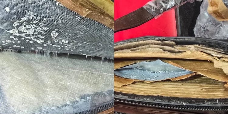 Crystal meth inside a bag which was intercepted by detectives at JKIA PHOTO/DCI