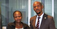 Joyce and Geoffrey Mosiria in his office PHOTO/Mosiria FB