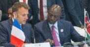 President of Kenya William Ruto with French president Emmanuel Macron. PHOTO/Ruto X
