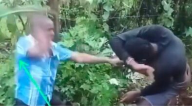 The married man beating another man he found in his house PHOTO/FB
